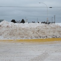 stanley bridge roundabout piled snow 1