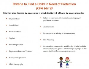 Criteria for Child Protection - Child Protection Act
