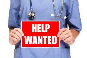 Medical doctor / nurse help wanted sign